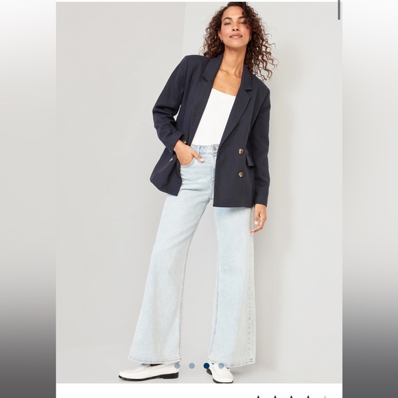 ❌SOLD NWT Double-Breasted Textured Blazer - Picture 3 of 8